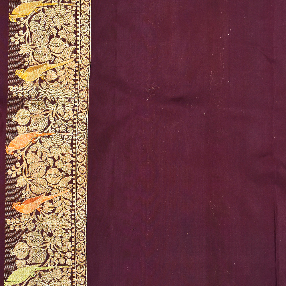 Pure Handloom Shikargha Banarasi Katan Silk Saree