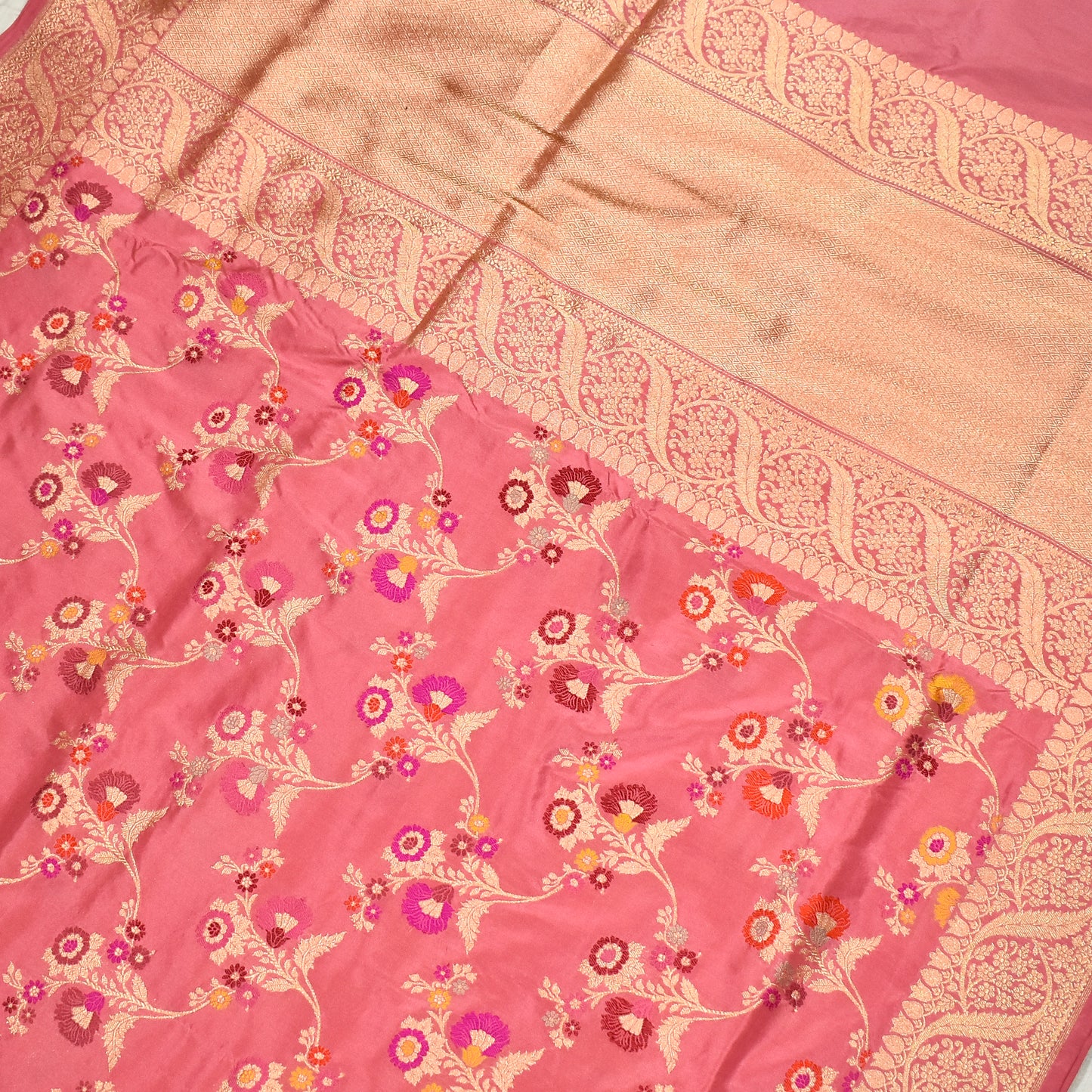Tilfi Jangla Banarasi Handloom Katan Silk Saree