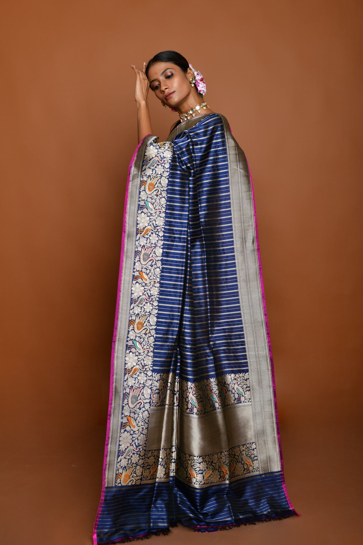 Banarasi Katan Silk Handloom Shikargha Saree